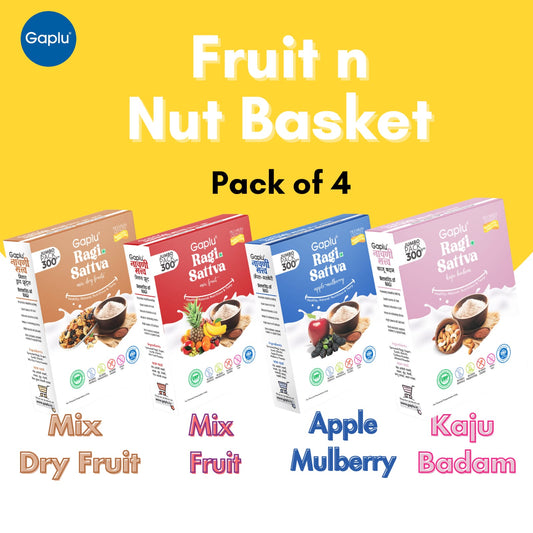 Gaplu Fruit n Nut Nutrition Basket – Pack of 4 Ragi Sattva