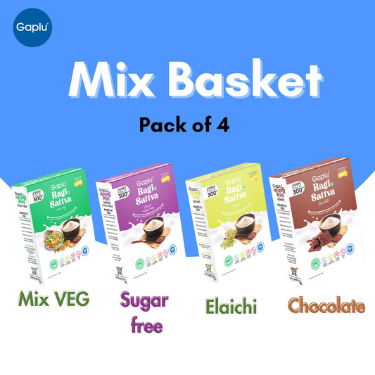 Gaplu Mixed Nutrition Basket – Pack of 4 Ragi Sattva