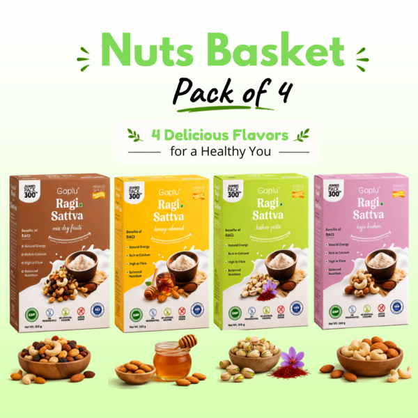 Gaplu Ragi Sattva Nuts Basket – Pack of 4
